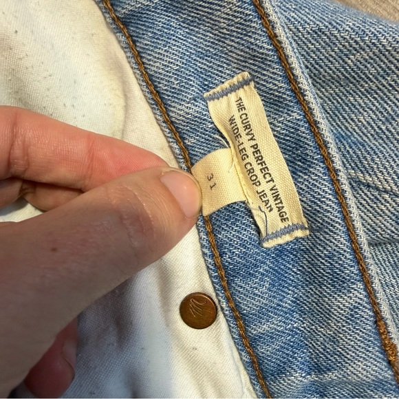 Madewell The Curvy Perfect Vintage Wide-Leg Crop Jean Size 31 - Picture 10 of 12